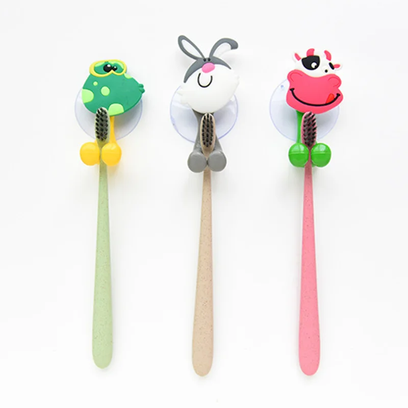 

Mini Cartoon Animal Bathroom Toothbrush Holder Hook Vacuum Suction Cups Box On Wall Door Refrigerator Key Holder Storage Holder