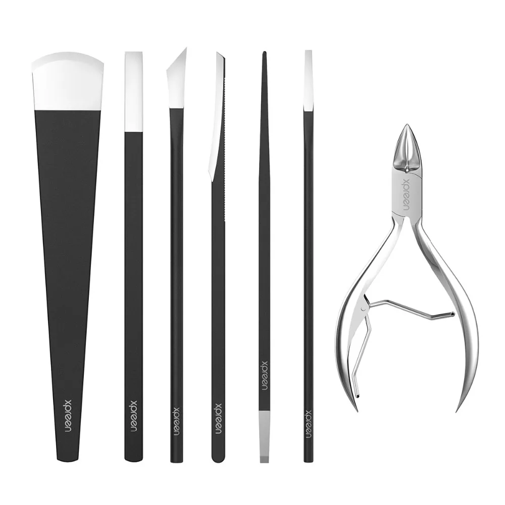 

XPREEN 7-in-1 Stainless Steel Nail File High quality Toenail Clippers Kit Toe Nail Clippers with Portable Leather Case