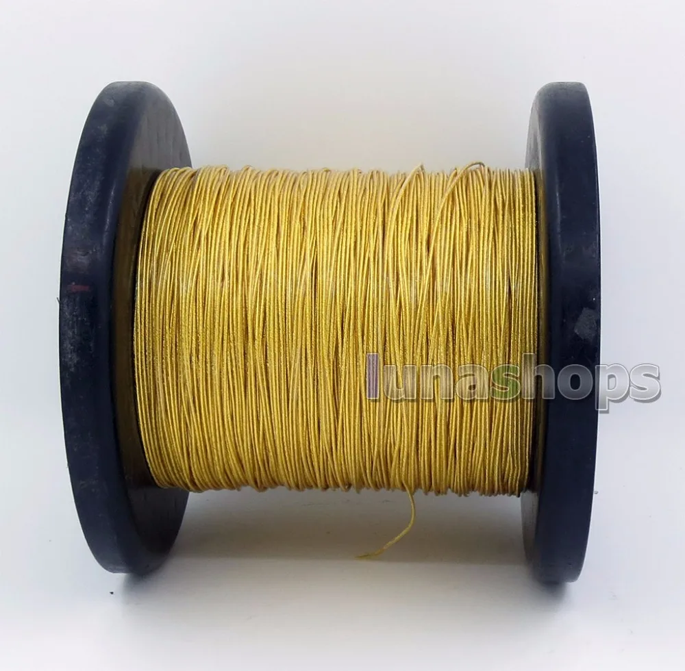 LN005931 100 м OCC+ Позолоченный 24AWG 19*0,08 мм ПВХ(не Tefl) OD 1 мм DIY аудио кабель для наушников