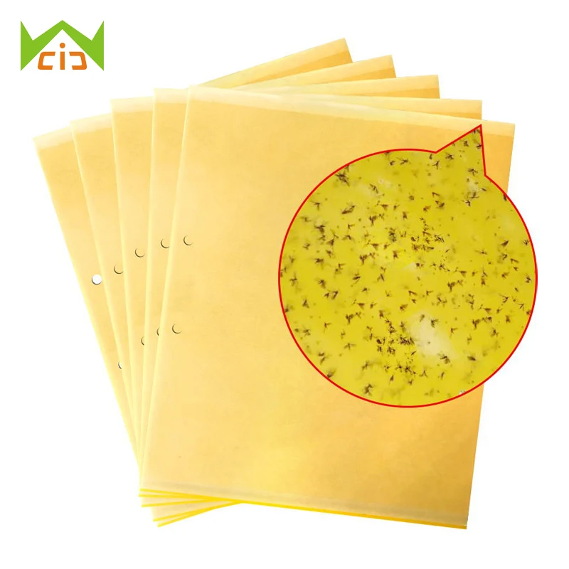

WCIC Whitefly Strong Flies Traps Bugs Sticky Board Pest Control Dual-sided Glue Stickers Catching Aphid Insects Killer