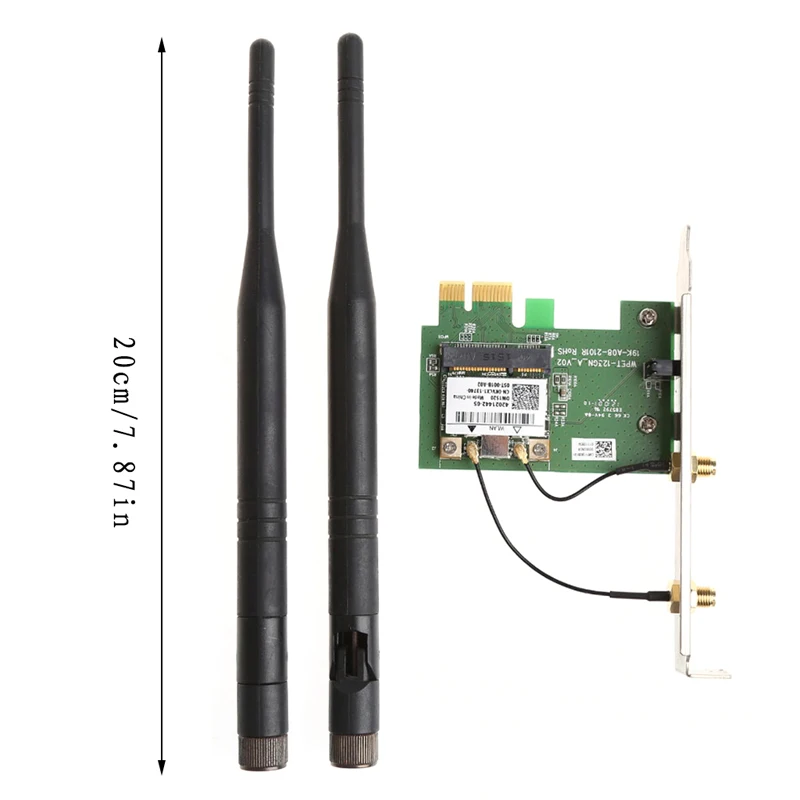 Высокое качество Половина мини PCI-E-1X 300 м ПК компьютер 2,4/5 ГГц двухдиапазонный беспроводной настольный Wi-Fi WLAN карта