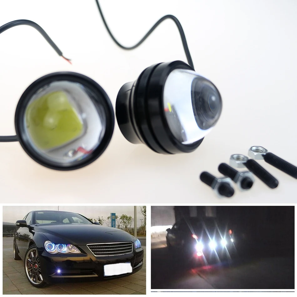 LEADTOPS Automobile Car Led Lens Fog Lamp Bull's Eye Refit Fish Fog