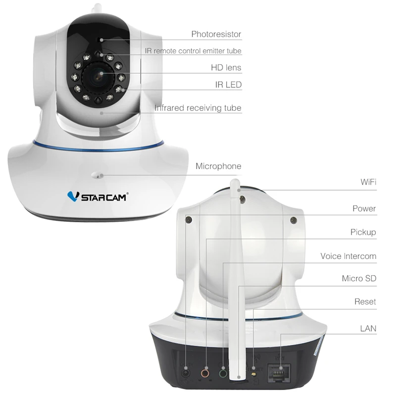 

Vstarcam D35 Free Shipping WIFI Camera Infrared Control IP Camera Home Security Pan Tilt P2P RTSP Onvif IR Cut Night Vision CCTV