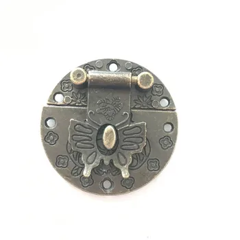 

Butterfly Clasp Alloy Cajas Para Joyas Buckles Wooden Jewelry Box Buckles Wine Box Lock Buckle Decorative Hardware,40mm