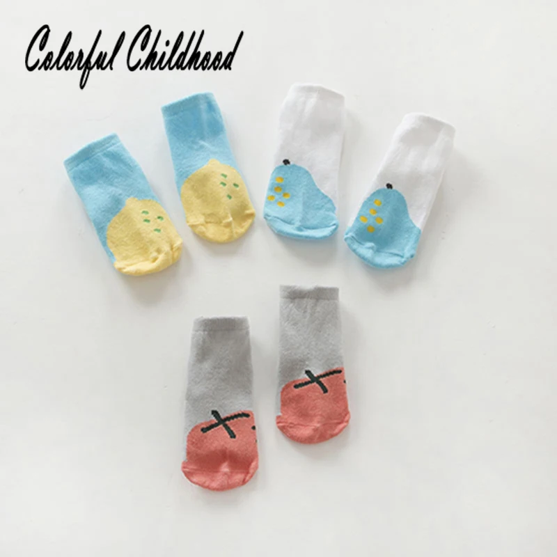 

0-4Y baby fruit cotton socks lemon pear strawberry lovely cartoon design for baby infant newborn cozy combed cotton show party