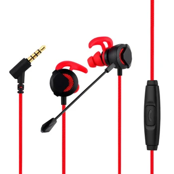 

In-Ear Gaming Headphones with Dual Mic, Wired Earbuds Gaming Earphones with 3 Pairs Different Sizes Earbuds for PS4, Xbox, PC