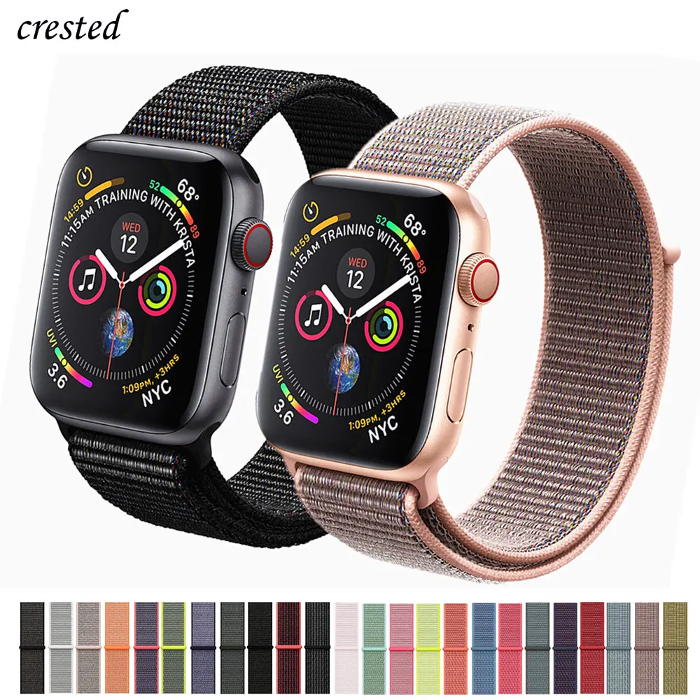 Sport loop strap for Apple watch Band 42mm 38mm iwatch 4 band 44mm 40mm Nylon watchband Watch Correa bracelet Apple watch 4 3 21