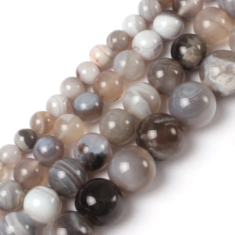 Natural Botswana Agates Stone Beads For Jewelry Making 6 12mm 15inches