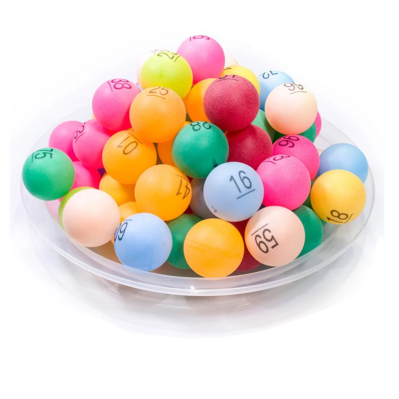 Toyvian Numbered Ping Pong Balls Assorted Color Ping Pong Balls Bulk Lottery 
