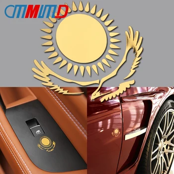 

Car Styling Republic of Kazakhstan flag sun eagle emblem Sticker Motorcycle decoration Decal Auto Body Window Badge