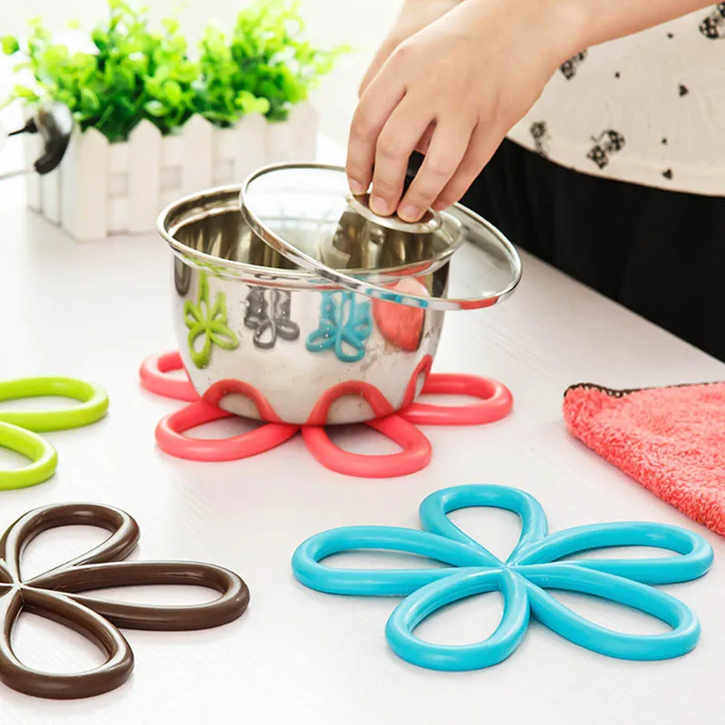 

Pvc Non-slip Heat Resistant Mat Coaster Cushion Placemat Pot Holder Kitchen Accessories