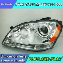 Для Mercedes-Benz W164 ML280 ML320 ML350 светодиодный головной свет фар 2009 2010 2011 год с желтым отражателем