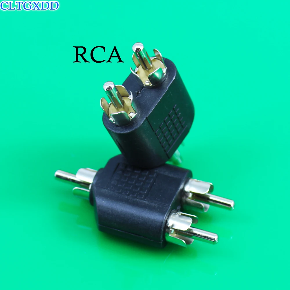 

cltgxdd Audio and Video RCA Adapter Three Lotus Male Head AV RCA JJJ Tee Connector One Into Two