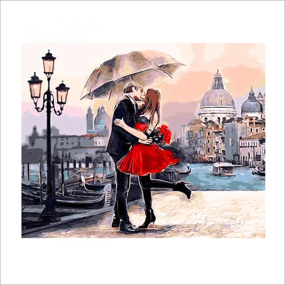 

Frameless DIY Oil Painting By Numbers Couple Series Digital Wall Art Picture Coloring Paint Wall Sticker For Home Decor Gift
