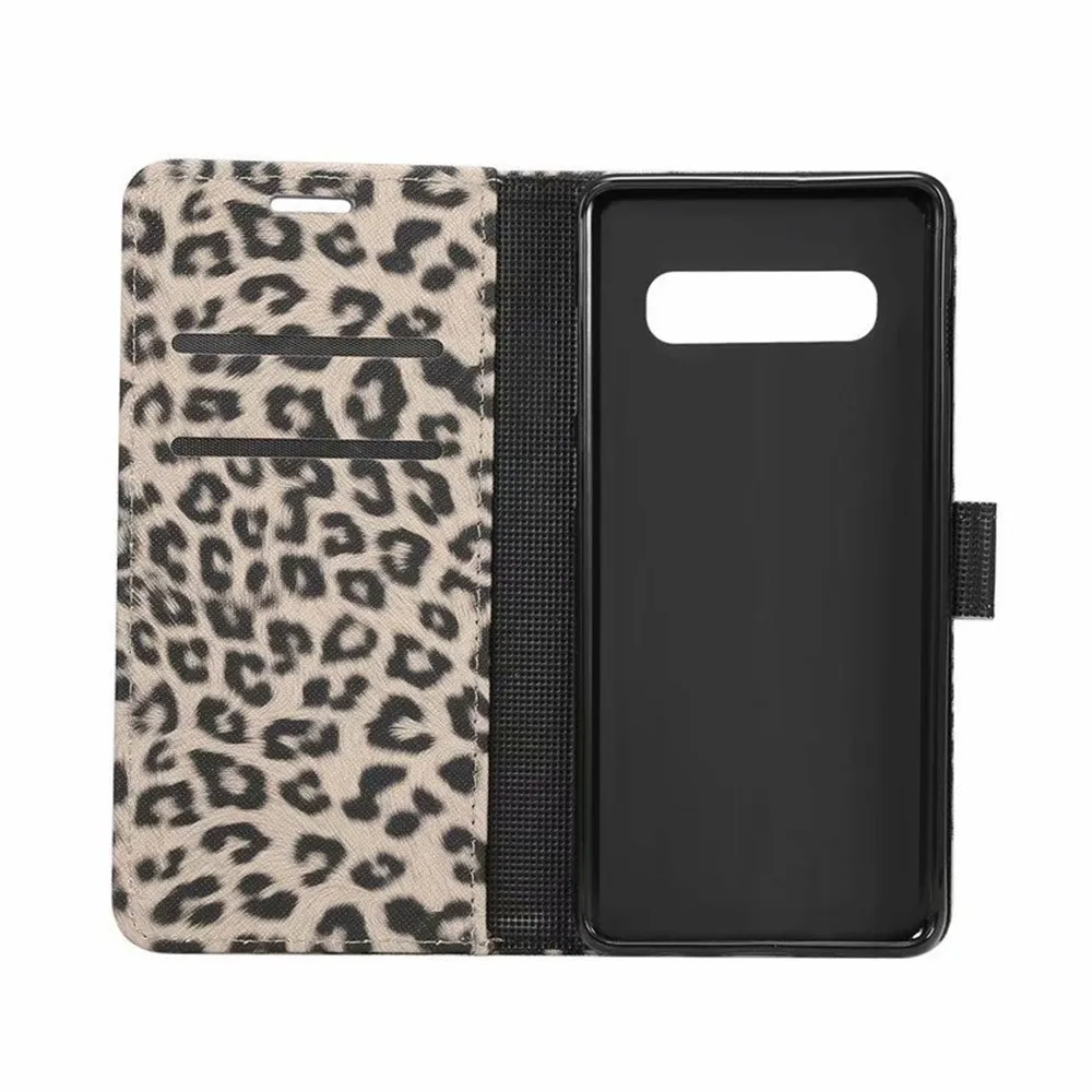 Для samsung Galaxy S10E S10 Plus S9 S8 кожаный чехол-книжка с леопардовым принтом чехол-кошелек для samsung Note 10+ 10 Pro 9 8 чехол