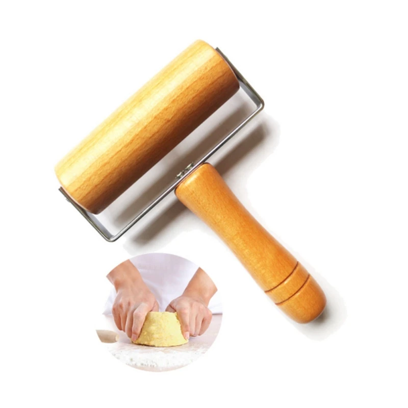 Wooden Rolling Pin Hand Dough Roller for Pastry Fondant Cookie Dough