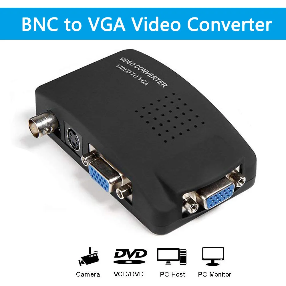Преобразователь BNC в VGA S Video вход ПК адаптер для цифрового переключателя MACTV