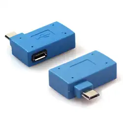 2 шт. Горячая Micro USB 2.0 OTG Хост-адаптер Портативный разъем кабель для передачи данных Адаптеры для сим-карт синий с USB Мощность для сотового
