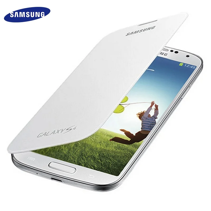 

Samsung S4 Case Flip Cover Battery Cases Slim Leather House Holster Cover Armor Silicone Cute Galaxy S 4 I9500 Protective Shell