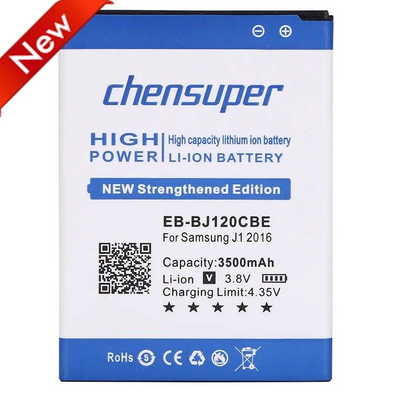 

new 3500mAh EB-BJ120CBE Battery for Samsung Galaxy J1 2016 Edition J1 Version J120F Express 3 J120A J120T J120 SM-J120F battery