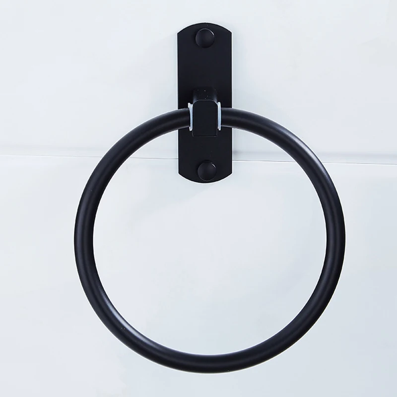 

Aluminum Round Wall-Mounted Suction Towels Ring Holder Bathroom Towel Hanger Hot Sale