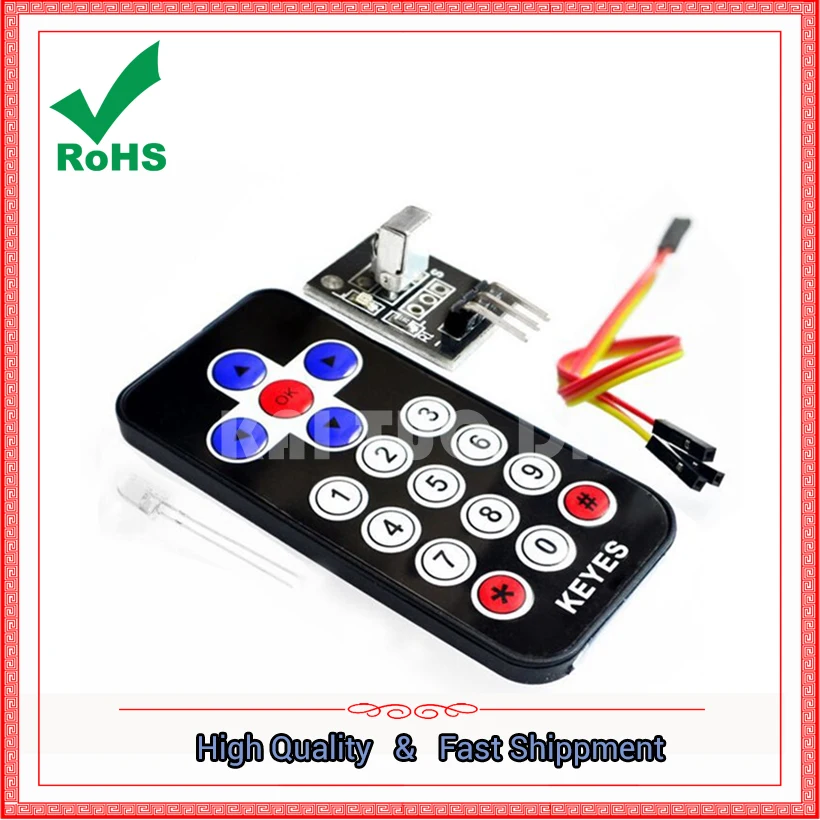 

Infrared wireless remote control kit remote control robot remote control module (remote control + receiver board)