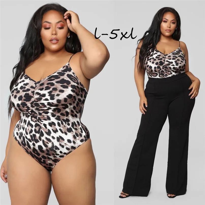 Bikini 2019 Swimsuit Underwear Women sexy Leopard Print One Piece Plus Size Swimsuit Printed Lingerie monokini #2D26 (11)