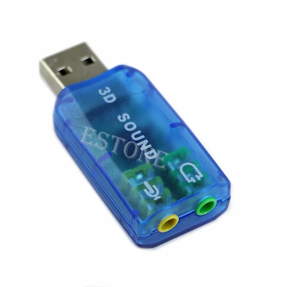 Лидер продаж стереогарнитура с USB на 3 5 мм 3D Звуковая карта аудиоадаптер микрофон