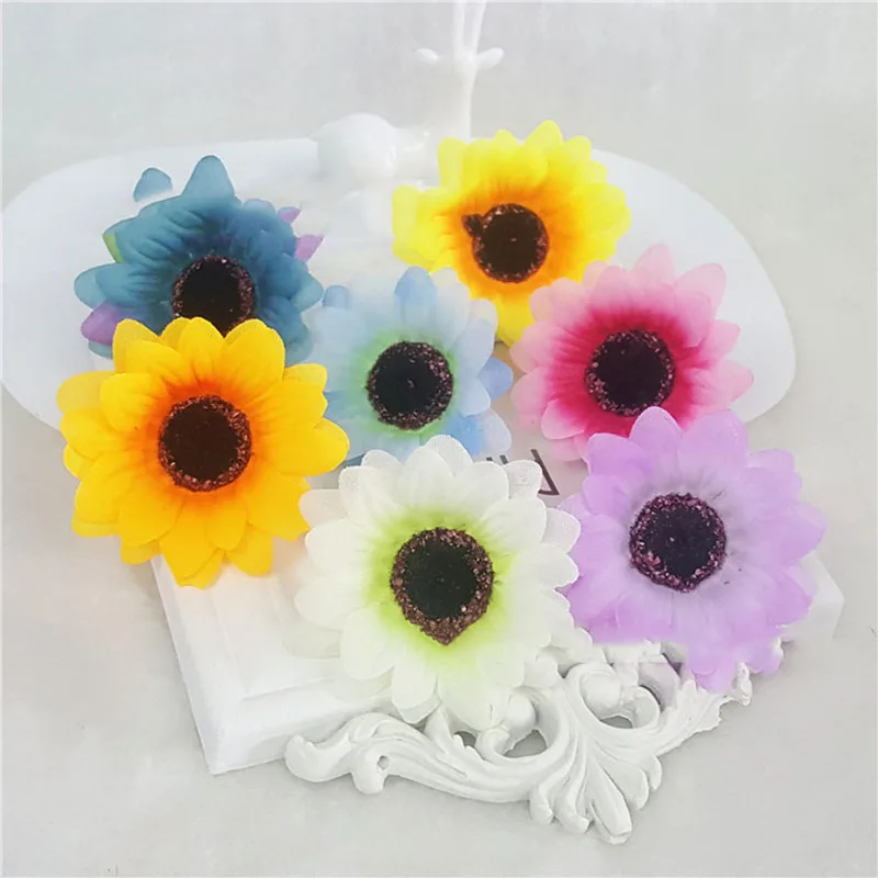 

7 5ft Artificial Pet Green Ivy Leaf Garland plants Vine Foliage Flowers Simulation Sunflower Head Wholesale 7CM Little Sun Flowe