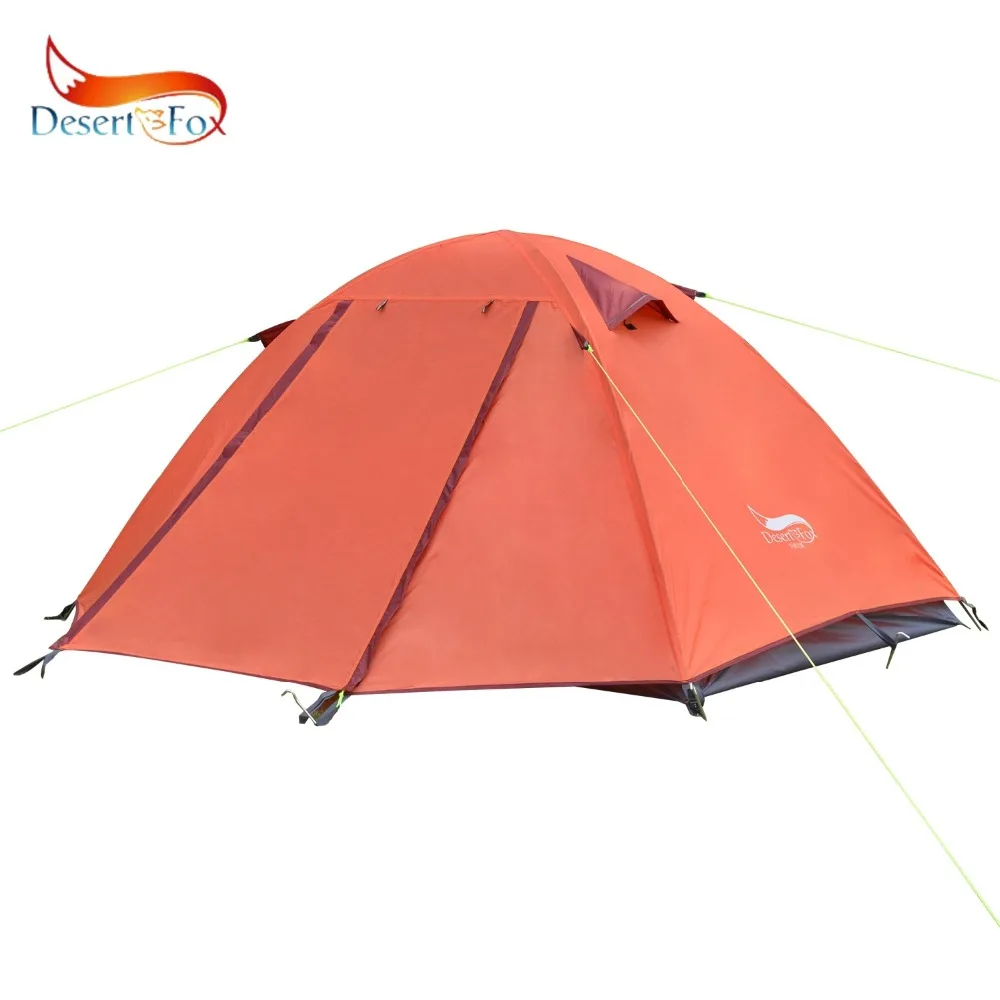 

Desert&Fox Single Camping Tent, 1-2 Person Double Layer Waterproof Lightweight Portable Backpacking Tent for Outdoor Camp Hiking