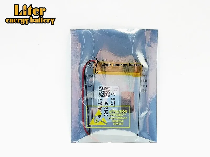 1/2/4 шт Перезаряжаемые 3,7 V 700 mah литий-полимерный аккумулятор 383450 403550 для MP3 MP4 gps навигации рекордер, говорящая игрушка гарнитура