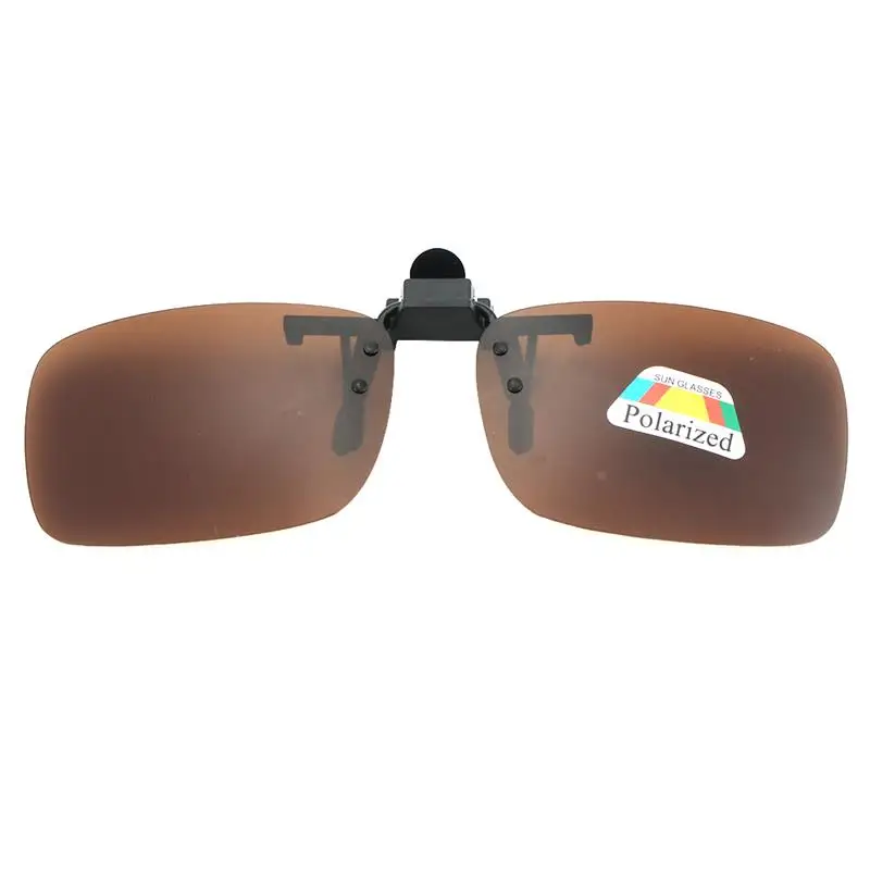 Поляризованные солнцезащитные очки с клипсой, солнцезащитные очки темно-коричневого цвета, очки ночного видения, линзы из смолы, очки для вождения