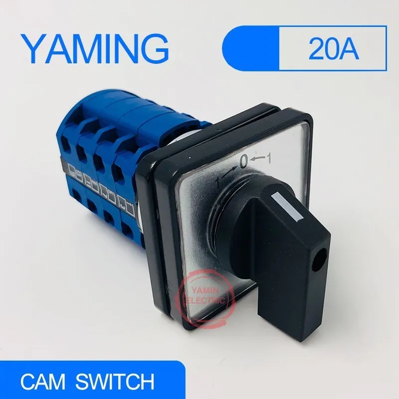 

Self-Return 3 Positions Cam Switch LW28-20 LW26-20 Control Motor Changeover Switch 20A 4 stages 4 poles Momentary YMW26-20/4B