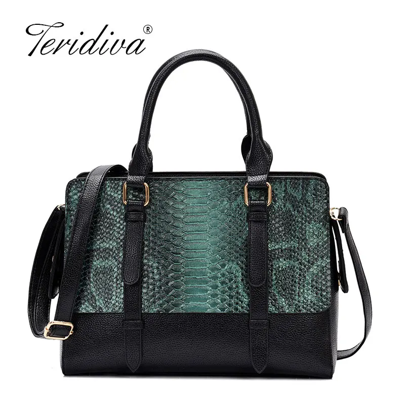 

Serpentine pattern 2019 Women Shoulder Bags luxury women leather handbag Casual Shopping Tote With Purse Bolsas Messenger