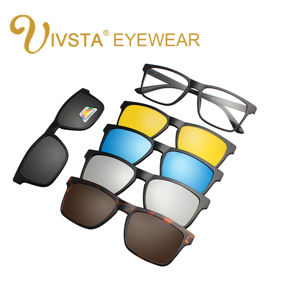 IVSTA New Clip On Sunglasses Men Polarized Magnet