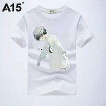 A15 Забавные футболки для мальчиков летняя детская футболка 3D Повседневное топы для улицы для детей в стиле «хип-хоп» милый короткий рукав одежда для детей 12 лет