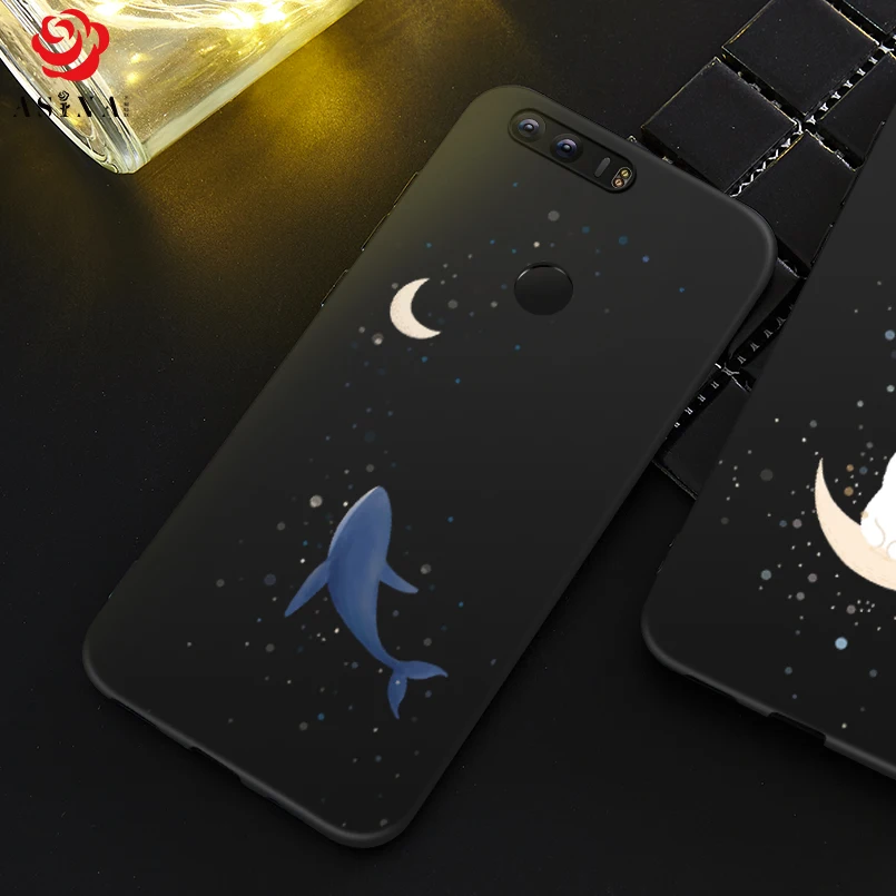 ASINA de silicona funda para Huawei Honor 8x cubierta 3D alivio espacio Fundas para Huawei Honor 8 9 Lite 10 8x max caso a prueba de golpes a prueba de parachoques