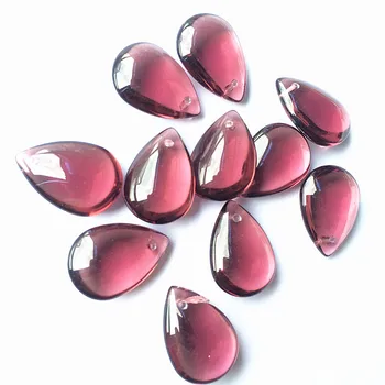 

12pcs/lot 16*22mm Smooth Middle Purple Glass Tear Drop Pendants (Free Rings)For Chandelier / Curtain Parts, Diy Jewelry Pendants