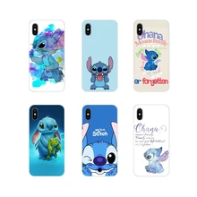 Lilo y Stitch citar Ohana significa familia para iPhone X de Apple XR XS MAX 4 4S 5 5S 5C SE 6 6 S 7 7 Plus ipod touch 5 6 bolso suave caso