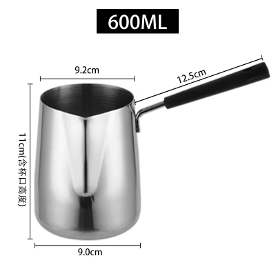 Bakelite Handle Wax Melting Pot DIY Candle Soap Melts Pot Scented Wax Melts Metal Coffee Toroid Pitcher Latte Milk Frothing Jug - Цвет: 600ml