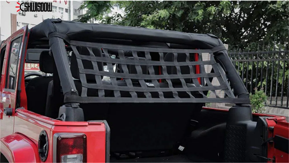 Us 15 67 16 Off For Jeep Wrangler Jk Tj 1997 2018 Cargo Net Back Window Extra Storage Roof Net Hammock In Rear Racks Accessories From Automobiles