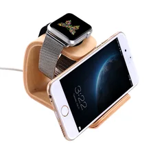 Wooden Charging Stand Holder Wood Dock Cradle Display for iWatch Apple Watch 38mm 42mm for iPhone 6 6S 6 Plus Samsung edge HTC