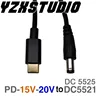 PD2.0 3,0 a DC 5,5*2,1*5,5*2,5 señuelo gatillo cable adaptador TYPE-C PD señuelo línea QC4 de carga cargador portátil 15 V 20 V ► Foto 1/3