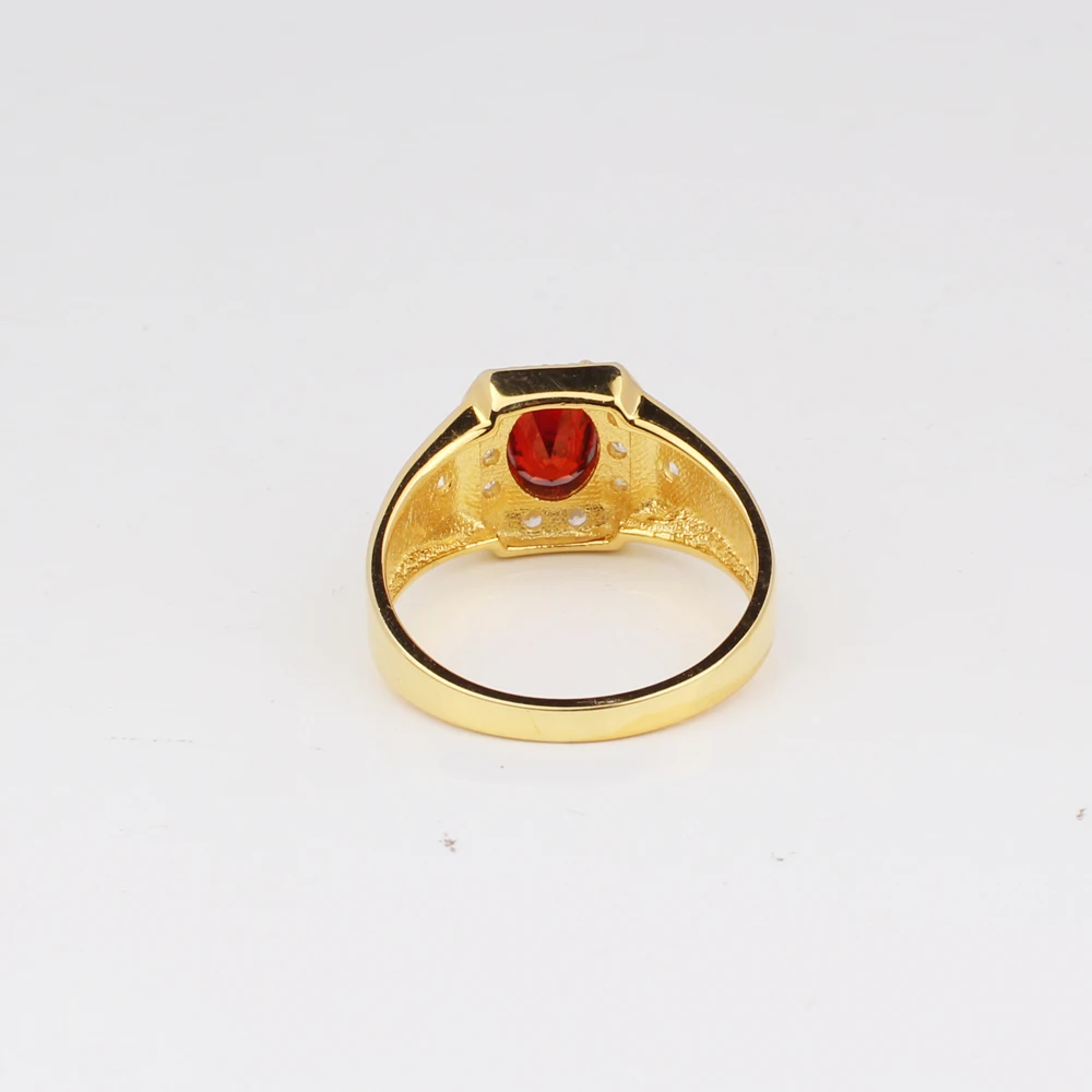 Мужское и женское кольцо из серебра 925 пробы золотистого цвета|925 silver ring|silver ring925