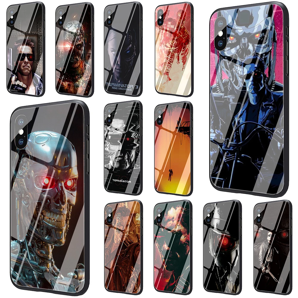 

Terminator Tempered Glass Phone Cover Case for iphone 5 5S 6 6S Plus 7 8 Plus X XS XR 11 Pro Max