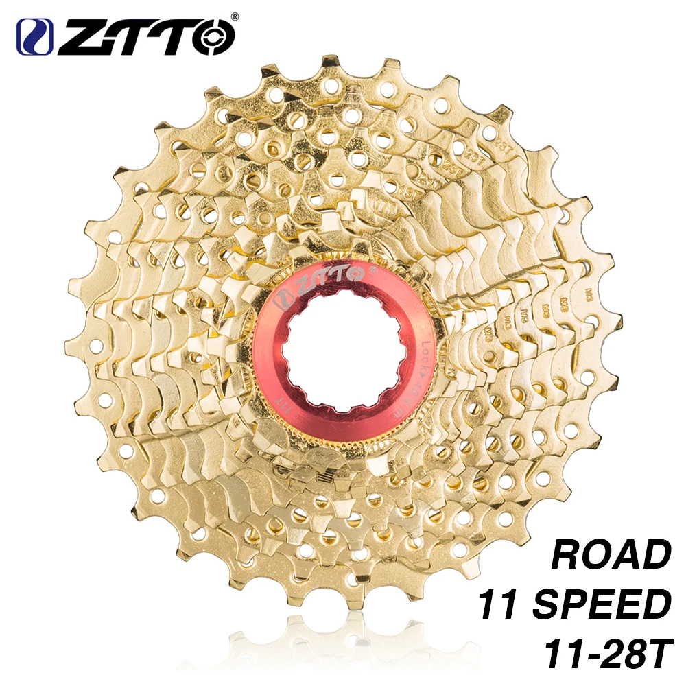 ZTTO шоссейные велосипеды 11 s 28Т Золотой Кассетный 11-28 t золотистый стальное колесо свободного хода 22 скоростной маховик звездочки для k7 велосипед Запчасти