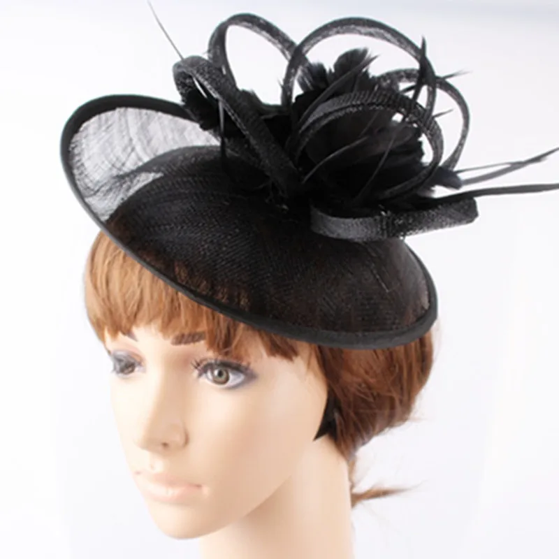 big sinamay hats nice feather flower fascinators for wedding headwear