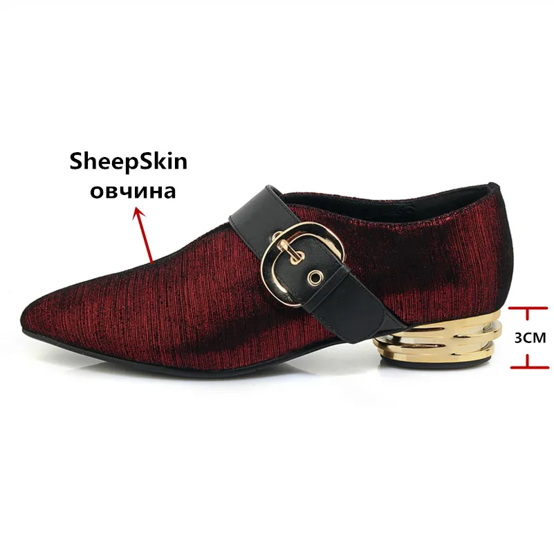 Alta Del Pompe Base Donna Nozze Donne Signora Il Genuino Partito Scarpe Fibbia Nero Cuoio Autunno Qualità Conasco Della Ufficio Molla Modo Di rosso Delle m0Ovwy8NnP