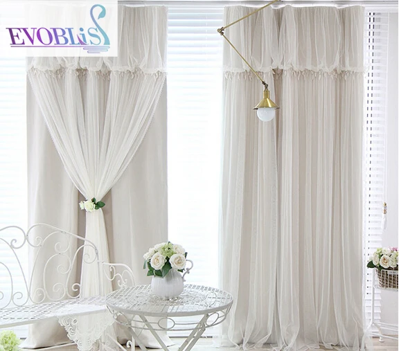 Korean lace curtains finished bedroom curtains with special offer fresh