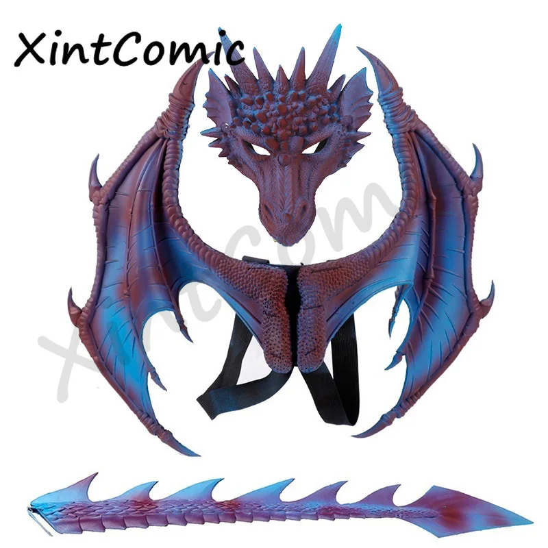 

Animal Cosplay Dragon Costume Purim Christmas Gift Carnival Party Kids Cosplay Set Wing and Tail Children's day Dragon Costume
